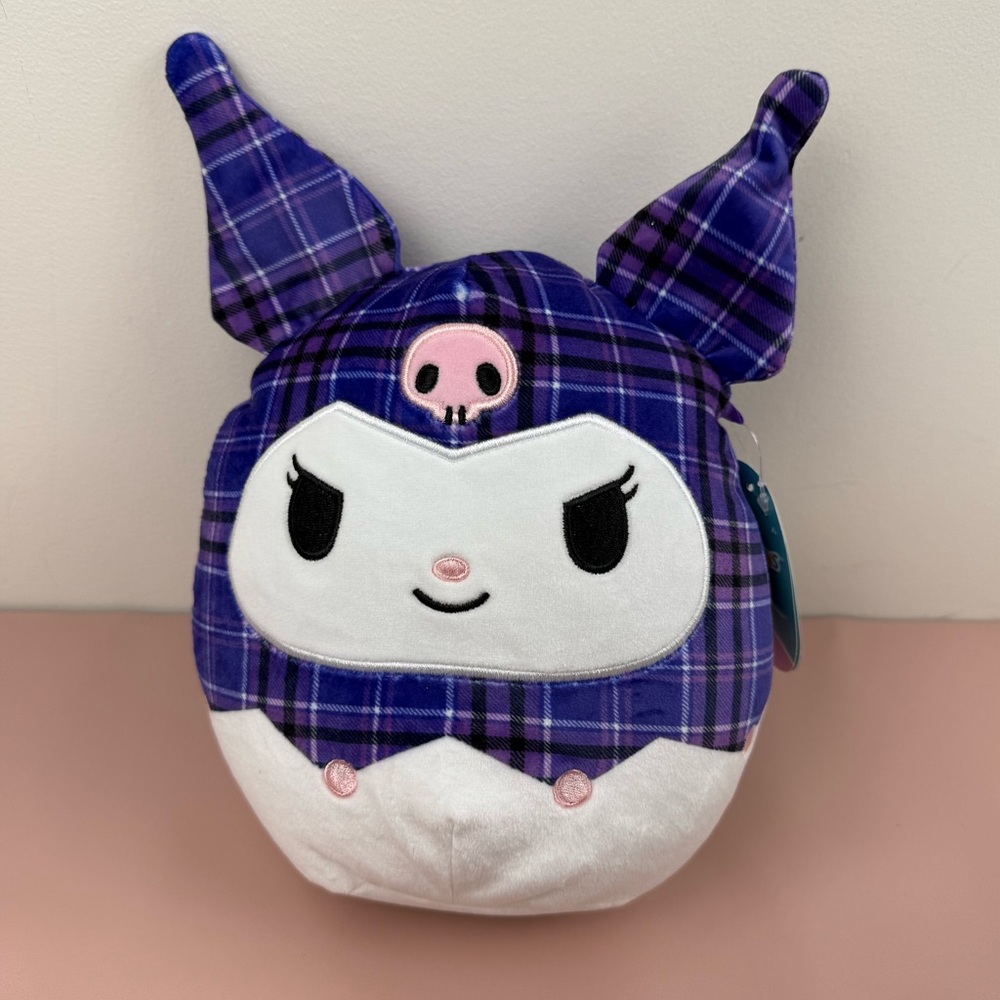 Squishmallows Kuromi Purple Plaid Holiday by Sanrio